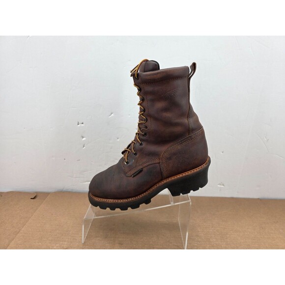 Vintage  Redwing Logger  Hiking Work Waterproof Boots Mens Brown Leather Sz 9W